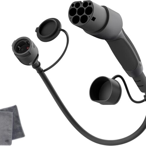 Adapter typu 2 na Schuko [0,6m 16A] do ładowania samochodów elektrycznych, AMI, e-rowerów, e-skuterów, e-motocykli na stacjach ładowania/skrzynkach ściennych | Nie dla V2L