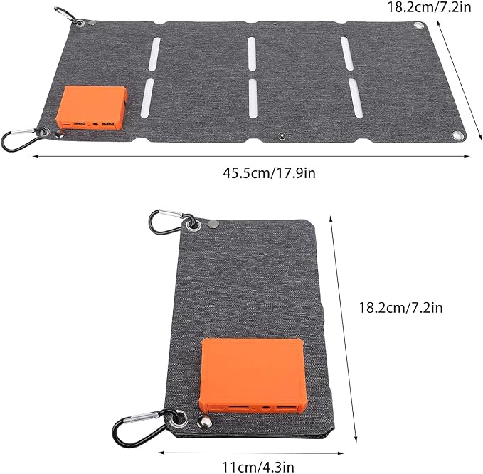 Cocoarm 40W Składany Panel Słoneczny, Przenośna Ładowarka Słoneczna z USB-C PD QC3.0 Szybkim Ładowaniem, Wyjście 12V 5V do Kempingu Kampera Podróży na Zewnątrz - obrazek 3