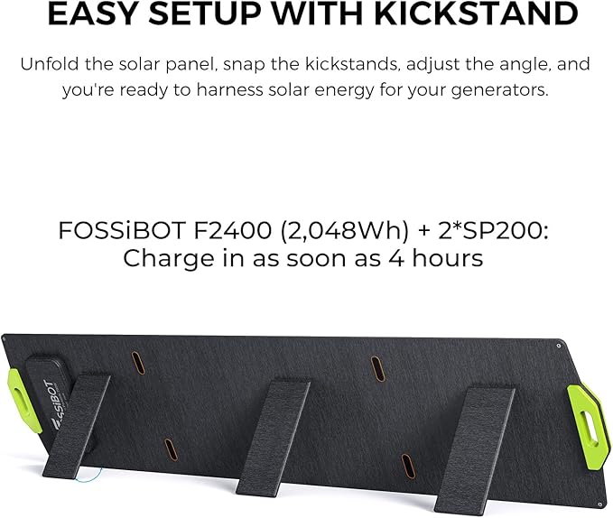 FOSSIBOT-PL SP200 Energia słoneczna Ładowanie słoneczne fold plate 200W słoneczny na kemping, F1200 F2400 F3600 - obrazek 6