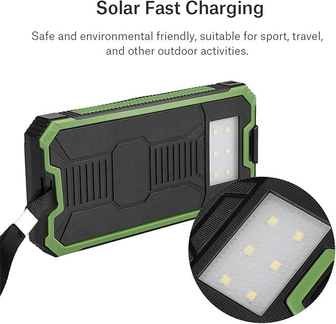 Solar Power Bank 20000 MAh, Podwójna Przenośna ładowarka USB, Szybkie ładowanie, Panel Słoneczny, Tablet Kompatybilny Telefon Komórkowy, podróż, Awaryjna i Zewnętrzna, DIY Zestaw - obrazek 3