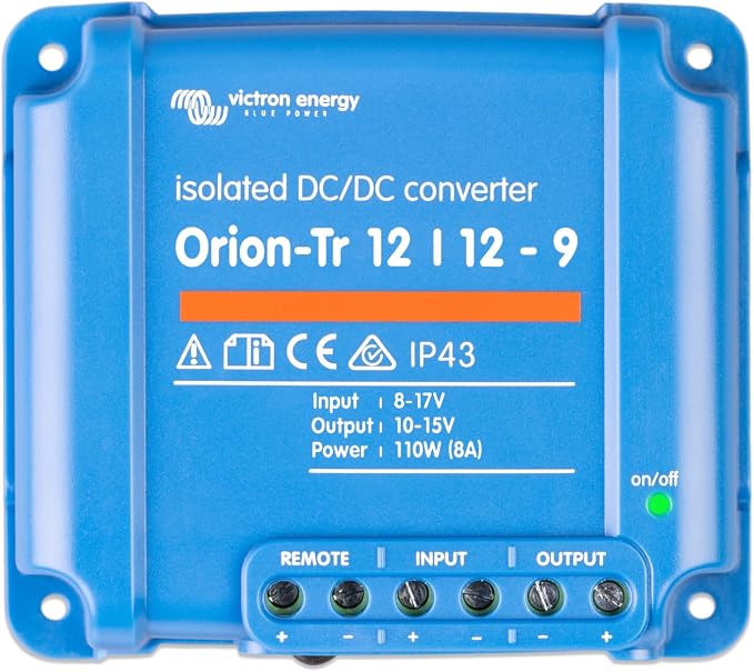 Victron Energy Orion-Tr IP43 12/12-Volt 9 amp 110-Watt Konwerter DC-DC, Izolowany