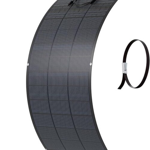 ECO-WORTHY Elastyczny panel słoneczny 200 W, materiał ETFE 18 BB, ogniwo mono, 25% wysoka konwersja, na balkon, do przyczepy kempingowej, łodzi, dachu, na kemping, do domu, jachtu, nierównych