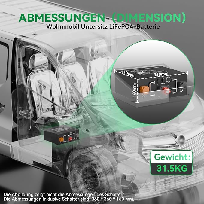 Akumulator LiFePO4 12 V, 320 Ah, certyfikat ECE R10 z wbudowanym BMS 250 A, ochrona przed niską temperaturą, 12000 cykli i 10-letnia żywotność, do przyczep kempingowych, instalacji solarnych - obrazek 5