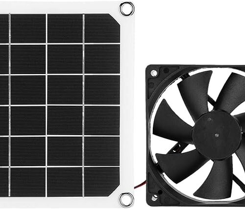Wentylator solarny, 10 W, 4,7", zestaw wentylatorów zasilanych energią słoneczną, IP67, wodoszczelny, zasilany energią słoneczną, wentylator ssący do kurników, szklarni, domków dla zwierząt, małych