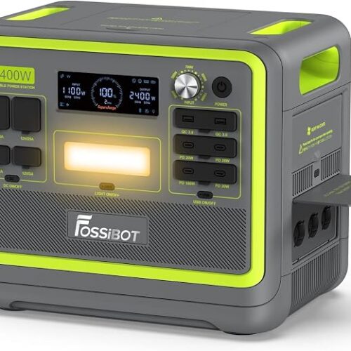 FOSSiBOT-Polska przenośna Stacja zasilania 2048 Wh Lifepo4, 2400W F2400 XT90 APP