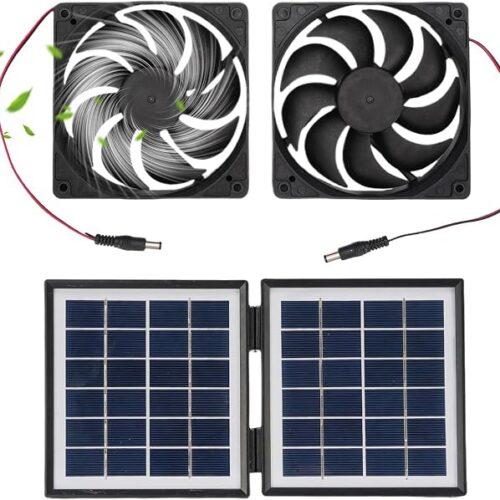 Wentylator Solarny Wywiewny Wentylacja Nawiewna lub Wywiewna | Przeciwdeszczowy 10W Cyrylator Powietrza Do Okien Szklarni Kurników Bud Dla Psów Podwórek