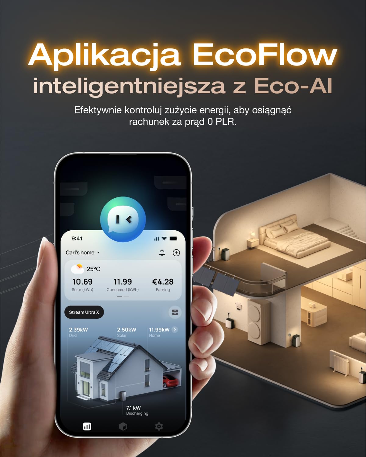 EF EcoFlow STREAM Ultra X 3,84 kWh akumulator solarny, wejście solarne, 2800 W (4 MPPT), podwójne porty AC 2300 W, mikroinwerter 800 W, akumulator LFP 6000 cykli, inteligentne sterowanie przez - obrazek 6
