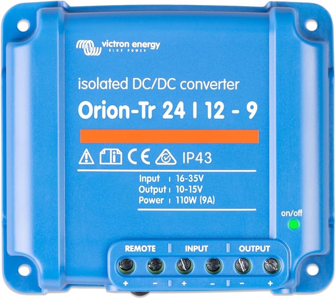Victron Energy Orion-Tr IP43 24/12-Volt 9 amp 110-Watt Konwerter DC-DC, Izolowany