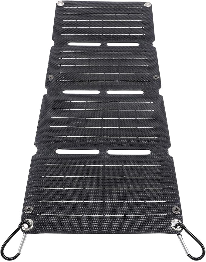 Cocoarm 40W Składany Panel Słoneczny, Przenośna Ładowarka Słoneczna z USB-C PD QC3.0 Szybkim Ładowaniem, Wyjście 12V 5V do Kempingu Kampera Podróży na Zewnątrz
