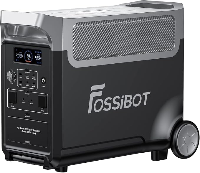 FOSSiBOT-Polska F3600 Pro VAT 23% Przenośna stacja zasilania Power Station z 3840Wh Baterią Wyjście 3600W Solar generator do użytkowania na kempingu, 5-letnia gwarancja