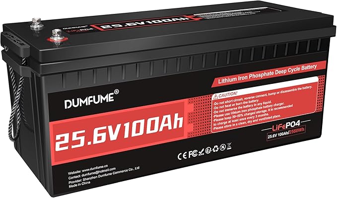 24V 100Ah Bateria Litowa LiFePO4, | Wbudowany BMS 100A, Moc 2560W, do 15000 Cykli, Idealna do Kampera, Fotowoltaiki, Systemów Off-Grid