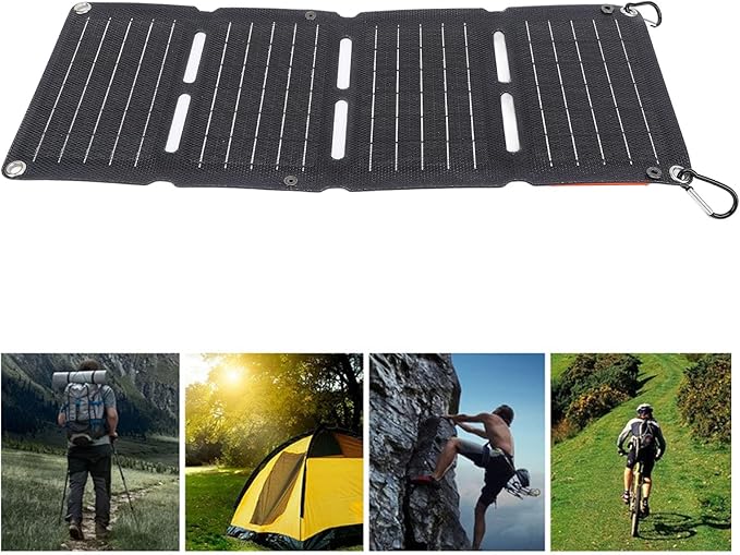 Cocoarm 40W Składany Panel Słoneczny, Przenośna Ładowarka Słoneczna z USB-C PD QC3.0 Szybkim Ładowaniem, Wyjście 12V 5V do Kempingu Kampera Podróży na Zewnątrz - obrazek 6