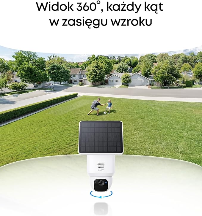 eufy eufyCam Solo E30, kamera do monitoringu zewnętrznego zasilana energią słoneczną, obrót 360°, śledzenie AI, jakość 2K, bezprzewodowa, kamera bezpieczeństwa eufy Outdoor - obrazek 4