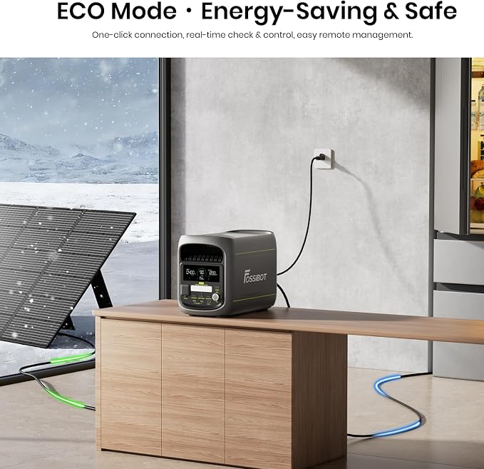 Fossibot Polska F1800 Wyposażony 200W panel słoneczny, Przenośna Elektrownia 1024Wh LiFePO4 -Stacja Zasilania, 1200W Power station 7 portów,5-letnia gwarancja - obrazek 3