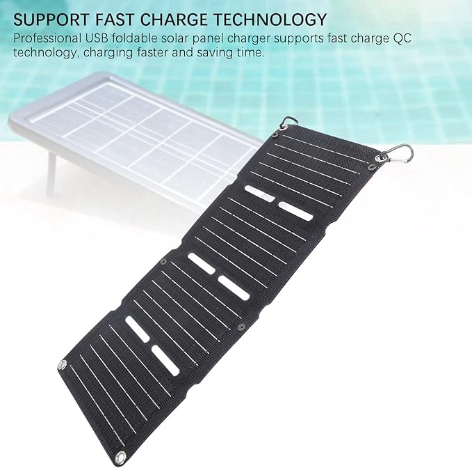 Cocoarm 40W Składany Panel Słoneczny, Przenośna Ładowarka Słoneczna z USB-C PD QC3.0 Szybkim Ładowaniem, Wyjście 12V 5V do Kempingu Kampera Podróży na Zewnątrz - obrazek 4
