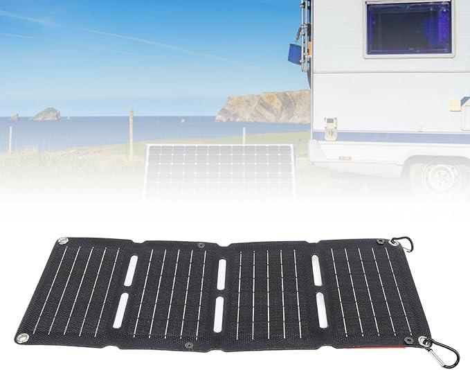 Cocoarm 40W Składany Panel Słoneczny, Przenośna Ładowarka Słoneczna z USB-C PD QC3.0 Szybkim Ładowaniem, Wyjście 12V 5V do Kempingu Kampera Podróży na Zewnątrz - obrazek 2