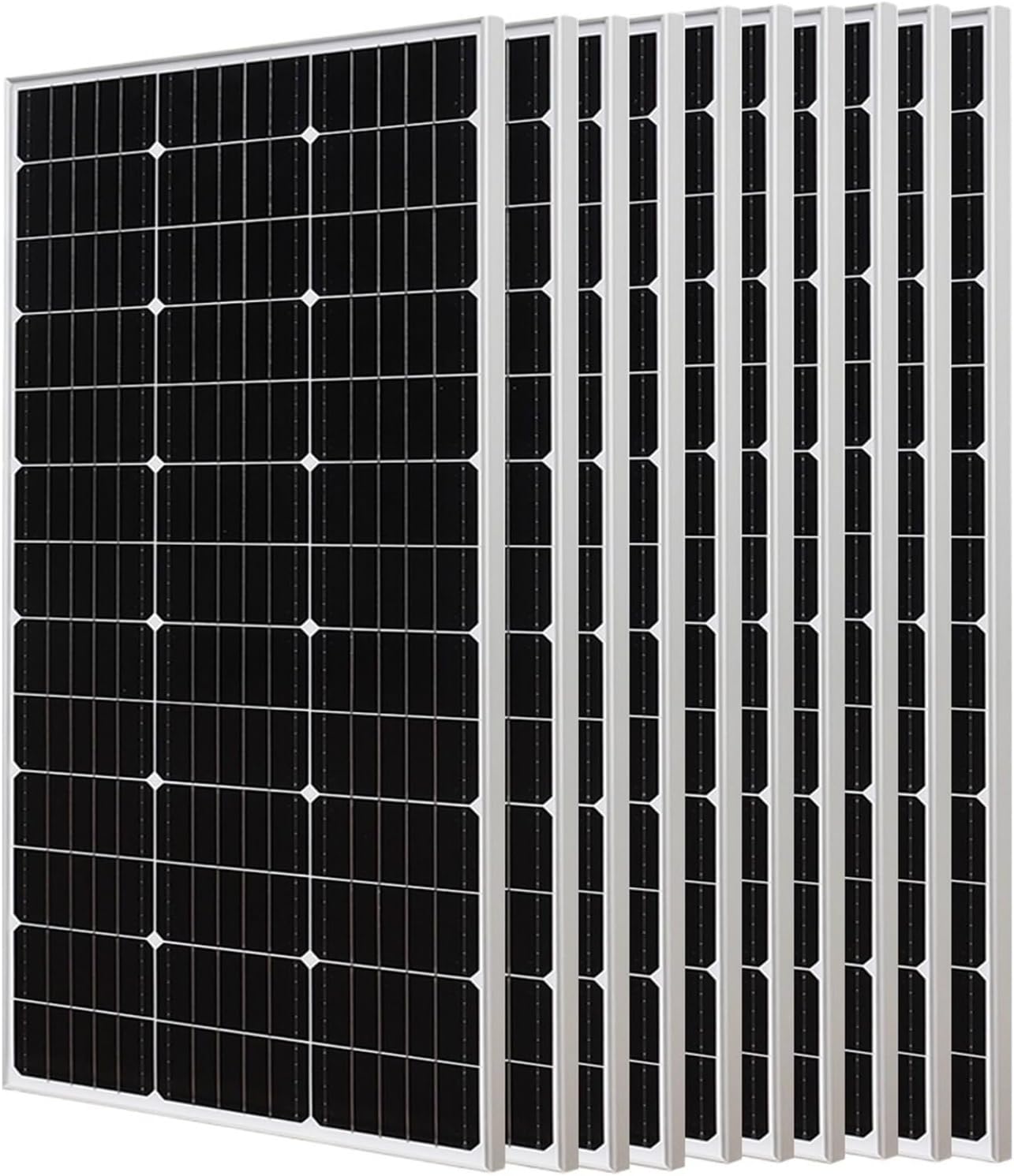 300 W Monokrystaliczny Panel Słoneczny Do Ładowarki Akumulatorów 12 V, Sztywny Panel Szklany Solarny 2-10 sztuk 150 W 300-1500 W Moduł Słoneczny Moduł Fotowoltaiczny Idealny Do Kam - obrazek 2