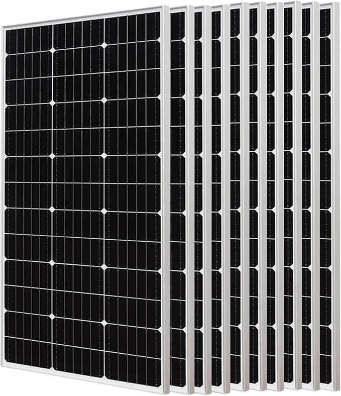 300 W Monokrystaliczny Panel Słoneczny Do Ładowarki Akumulatorów 12 V, Sztywny Panel Szklany Solarny 2-10 sztuk 150 W 300-1500 W Moduł Słoneczny Moduł Fotowoltaiczny Idealny Do Kam