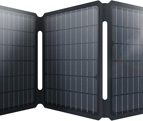 Składany panel słoneczny 30 W, wodoodporna i pyłoszczelna ładowarka słoneczna IP65, składana ładowarka słoneczna z szybkim ładowaniem 18 W USB-C i USB-A QC3.0, kompatybilna ze smartfonami, tabletami
