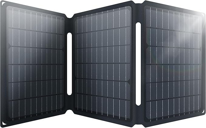 Składany panel słoneczny 30 W, wodoodporna i pyłoszczelna ładowarka słoneczna IP65, składana ładowarka słoneczna z szybkim ładowaniem 18 W USB-C i USB-A QC3.0, kompatybilna ze smartfonami, tabletami