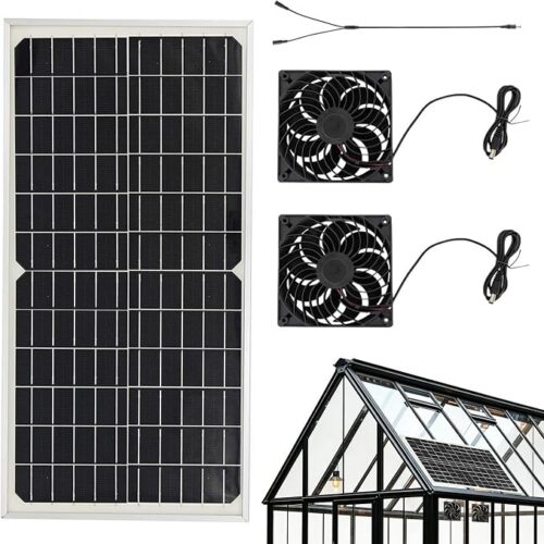 Wentylator Solarny 16 W Wodoodporny Mocny I Cichy | Zestaw Wentylatora Solarnego Do Kurnika do domu szklarni kurnika szopy na biwak budy