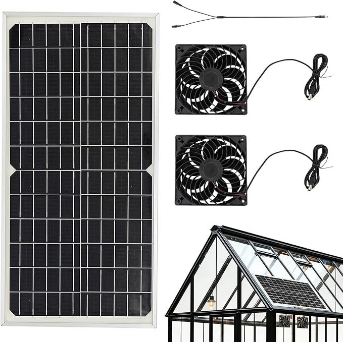 Wentylator Solarny 16 W Wodoodporny Mocny I Cichy | Zestaw Wentylatora Solarnego Do Kurnika do domu szklarni kurnika szopy na biwak budy