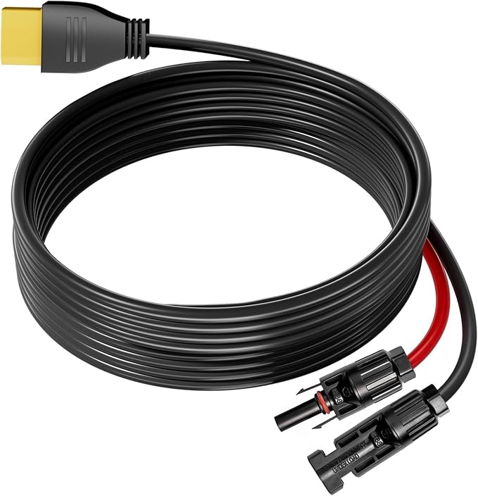 FOSSiBOT Wtyczka solarna na XT90, kabel 14AWG, kabel solarny XT90, przedłużacz, kompatybilny z 5 m, do FOSSiBOT F2400 F3600 Pro Powerstation