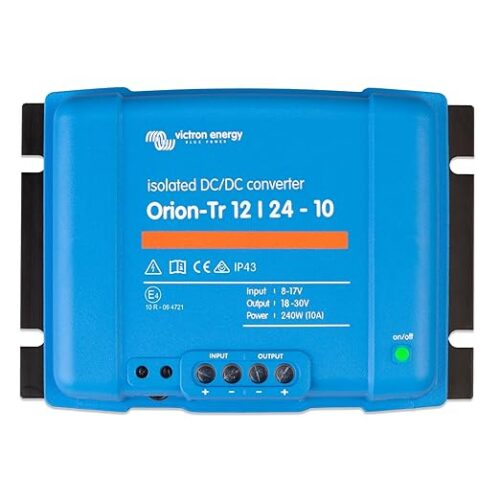 Victron Energy Orion-Tr IP43 12/24-Volt 10 amp 240-Watt Konwerter DC-DC, Izolowany