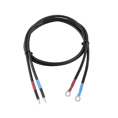 enjoysolar 6 mm² kabel do akumulatora, regulator ładowania solarnego i bateria z oczkami M8 (uniwersalny 6 mm² M8)