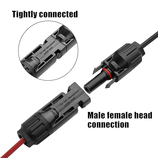 YACSEJAO Złącze panelu słonecznego do DC 5,5 x 2,1 mm, kabel przedłużający Power Extension, 16 AWG, panel słoneczny do kabla do ładowania DC, ładowarka do paneli słonecznych i przenośnego generatora - obrazek 4