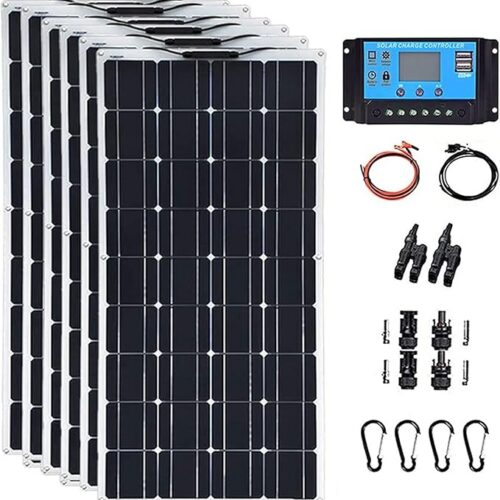 18V 2x300W 4x300W 6x300W Elastyczne panele słoneczne 600w Zestaw systemu solarnego Monokrystaliczny moduł ogniw słonecznych 12v 24v 40A do ładowarki akumulatorów poza siecią RV łódź przyczepa kempin
