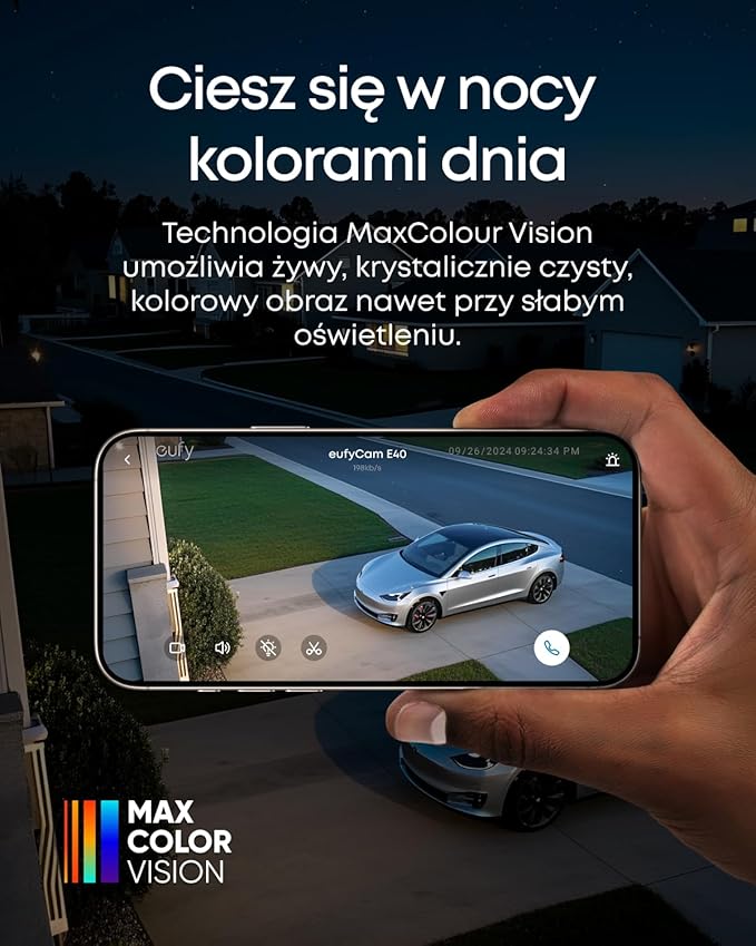 eufy Security eufyCam E40 Dodatkowa kamera Solar, na zewnątrz, bezprzewodowa, ciągłe zasilanie, rozdzielczość 2K, kamera bezpieczeństwa domowego (Dwie kamery) - obrazek 3