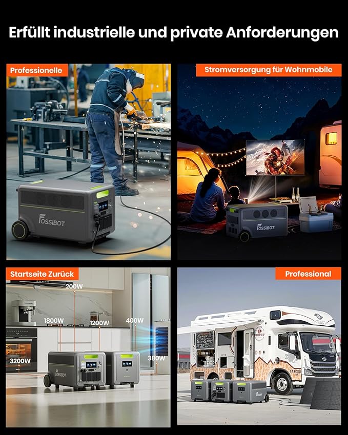 FOSSiBOT - POLSKA F7200, 7200W 5222Wh Stacja zasilania LiFePO4 UPS Generator słoneczny, 5-letnia gwarancja - obrazek 5