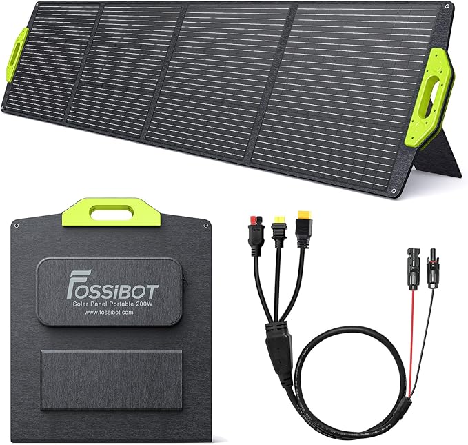 FOSSIBOT-Polska VAT 23% SP200 panel słoneczny 200W, składany moduł solarny do przenośnych generatorów solarnych