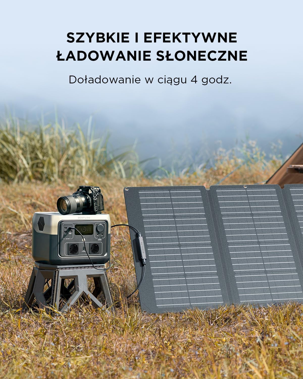 ECOFLOW RIVER 2 MAX przenośna elektrownia z panelem słonecznym 160 W, moc wyjściowa 1000 W z X-boost, zewnętrzny generator słoneczny RV - obrazek 3