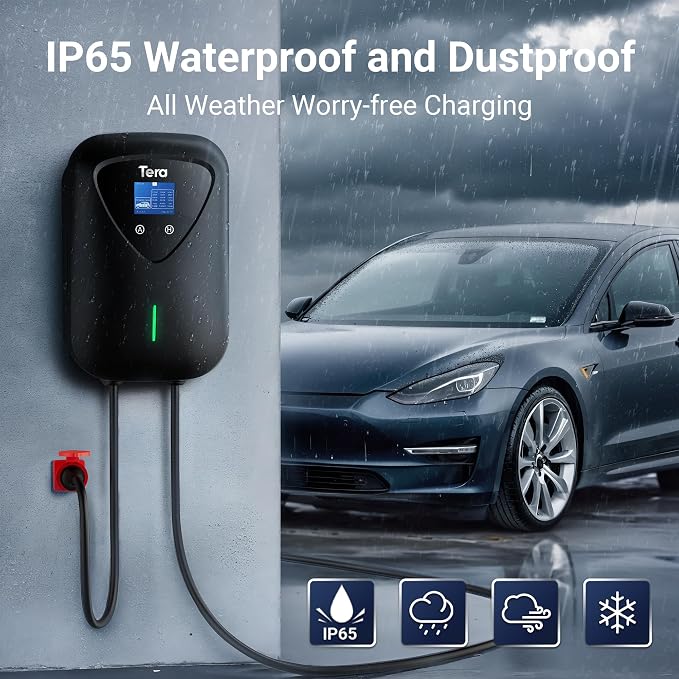 Tera Ładowarka EV typu 2-11 KW, domowa stacja ładująca, do samochodów elektrycznych, z uchwytem na kabel ładujący, kabel do ładowania, 3-fazowy wtyk CEE, 16 A, 5-pinowy, kabel 6,5 m do - obrazek 5