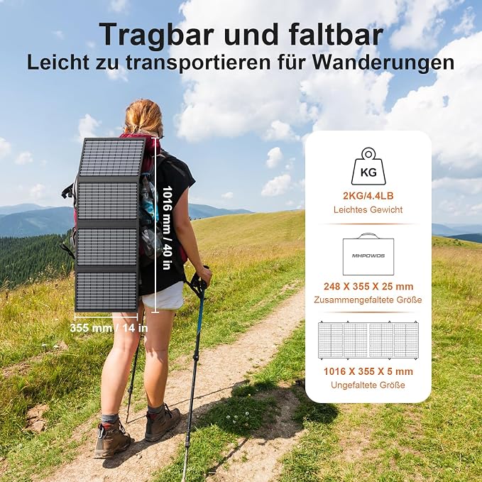 Składany panel słoneczny 60 W, ładowarka słoneczna, moduł solarny - obrazek 3