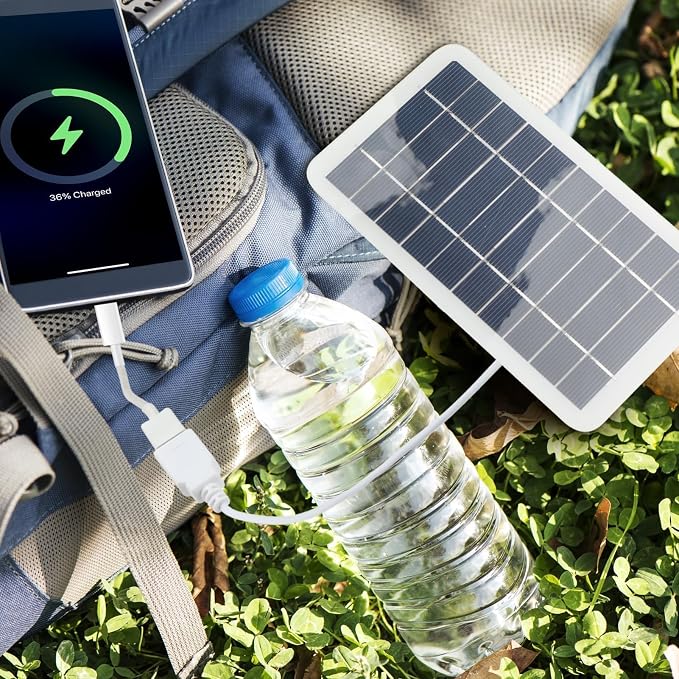 Przenośny podróżny panel słoneczny 2 W ze złączem USB 5 V, ładowarka słoneczna do telefonów komórkowych, power bank, aktywności na świeżym powietrzu, wodoodporny i trwały - obrazek 2