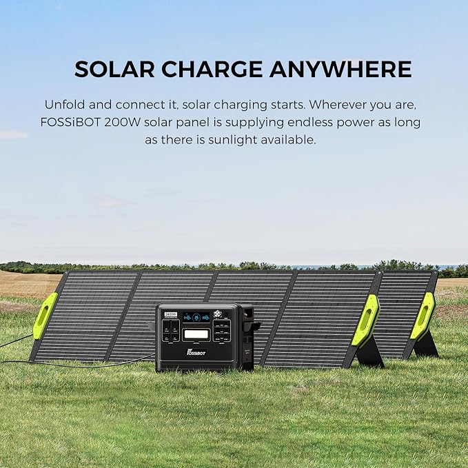 FOSSIBOT-Polska VAT 23% SP200 panel słoneczny 200W, składany moduł solarny do przenośnych generatorów solarnych - obrazek 5