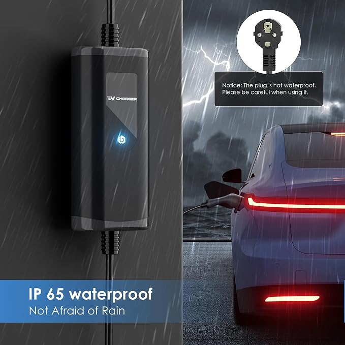 bokman Elektryczna ładowarka samochodowa typu 2-3,7kW Przenośna EVSE | 5M, 16A, Plug and Play, TÜV, IP65 Wallbox, złącze typu 2 (IP55), RCD typ A + 6mA DC - obrazek 4