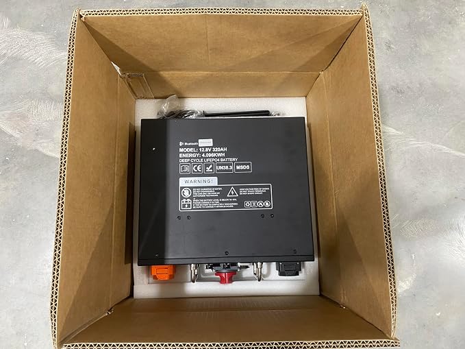 Akumulator LiFePO4 12 V, 320 Ah, certyfikat ECE R10 z wbudowanym BMS 250 A, ochrona przed niską temperaturą, 12000 cykli i 10-letnia żywotność, do przyczep kempingowych, instalacji solarnych - obrazek 4