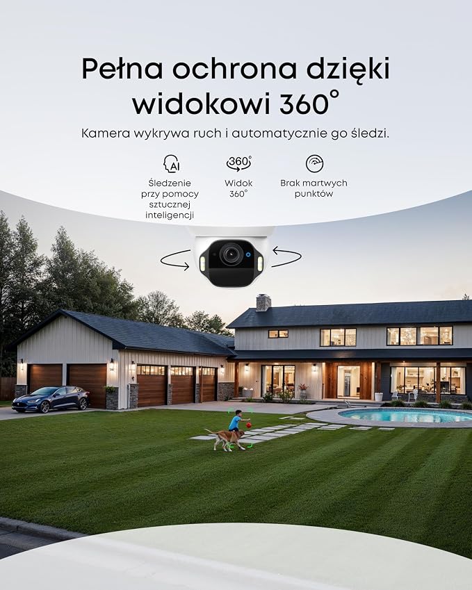 eufy SoloCam E42, kamera do monitoringu zewnętrznego 4K, HomeBase S380, zasilanie solarne, śledzenie ruchu AI, stroboskop, funkcja panoramowania i pochylania, wykrywanie twarzy | 360° obracanie AI śledzenie, stroboskop, bezprzewodowe, HomeBase S380, zestaw 4-CAM - obrazek 4