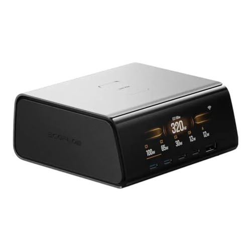 Ecoflow RAPID Pro Desktop Charger, 320W, 5 Ports, GaN (EF-STATION320W-EU)