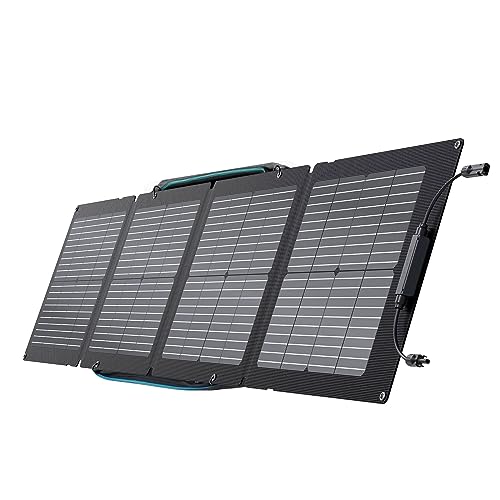 EF ECOFLOW Przenośny panel słoneczny 110 W, składany z futerałem, wysoka wydajność 23%, wodoodporność IP68 i pyłoszczelna konstrukcja na kemping, do kampera lub na podwórku